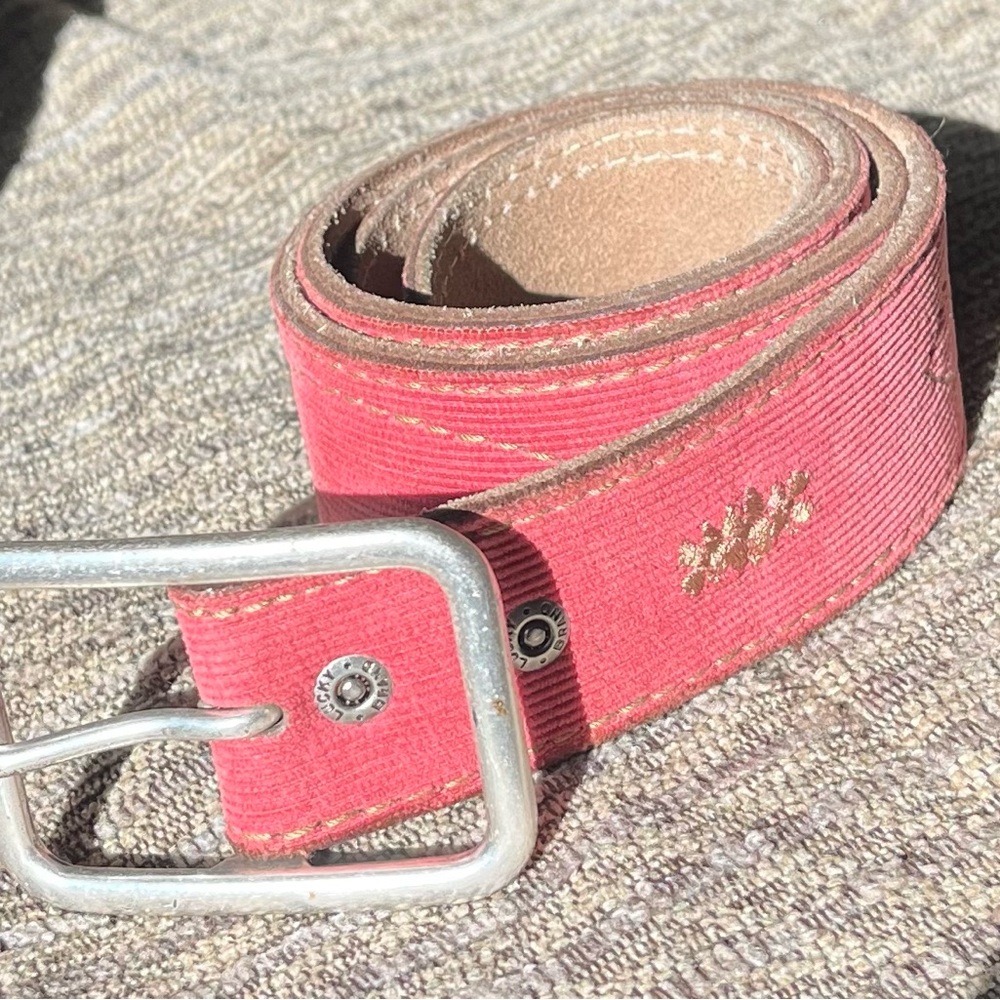 Lucky Brand Pink Belt with Silver Buckle